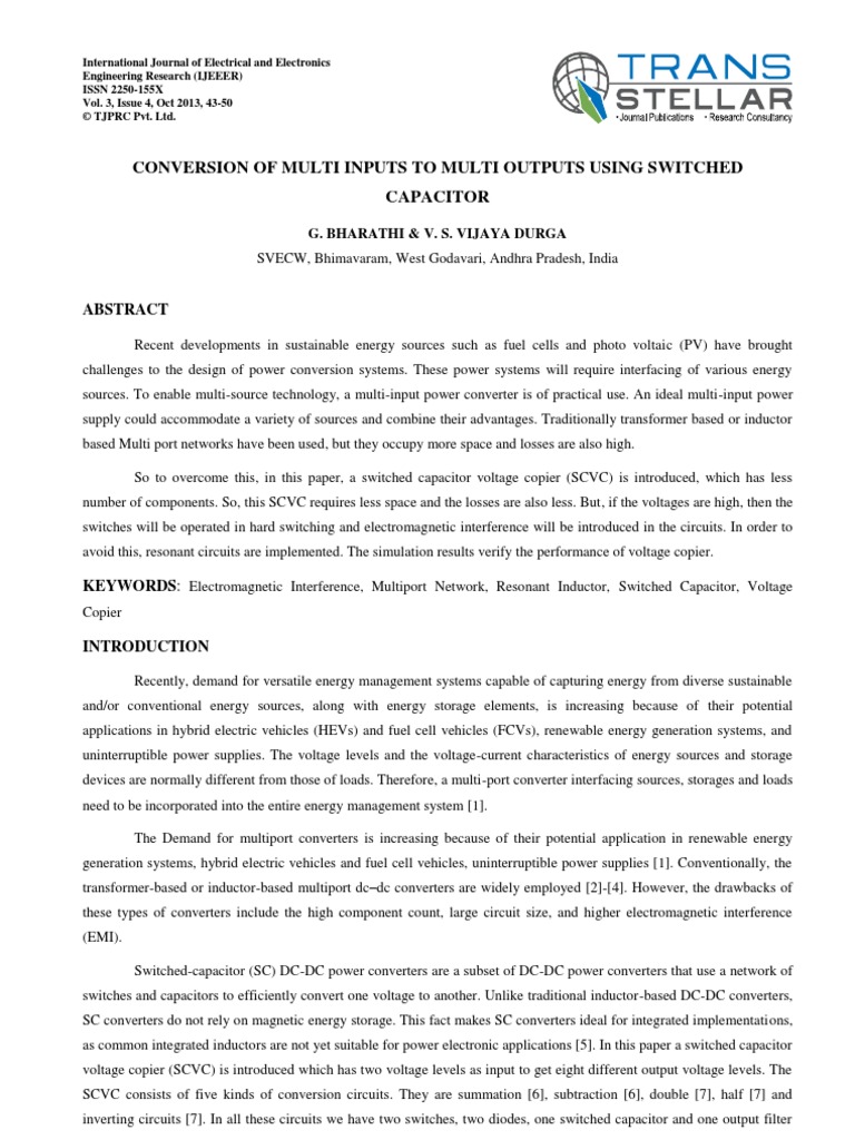 Conversion of Multi Inputs - Full | PDF | Capacitor | Electrical Network