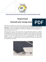 Celine Power Plug & Power Photovoltaic (PV) Solar System in Spain