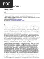 LUKÁCS, Georg. Velha e Nova Cultura