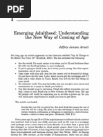 Emerging Adulthood - Understanding The New Way of Coming of Age