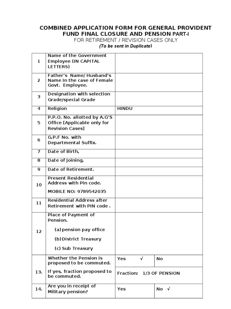 Pension Application Form Guidelines | PDF | Pension | Cheque
