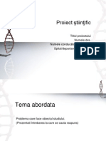 Propunere Proiect Stiintific de Cercetare