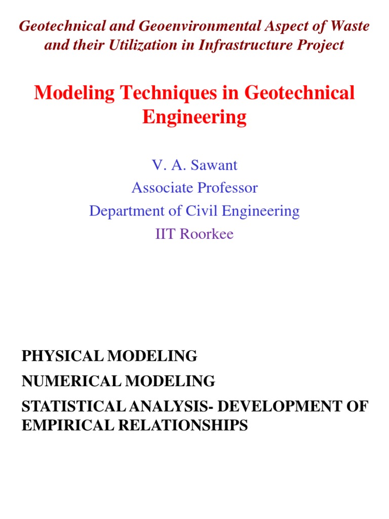 Numerical Modeling in Geotechnical Engineering | PDF | Teaching Methods ...