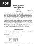 Cost of Production