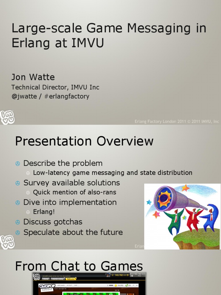 Erlang Messaging Solutions at IMVU | PDF | Load Balancing (Computing ...