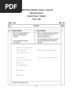 Class 12 Computer Science Solved Sample Paper 1 - 2012