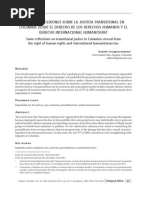 TORREGROSA J., Rodolfo- Reflexiones Justicia Transicional en Colombia