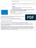 Relación Entre La Capacidad Aeróbica, El Riesgo de Lesiones y Tenencia para Los Conductores de Suministro de Nueva Contratación