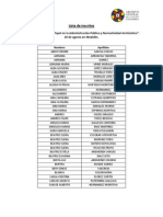 Lista de Inscritos