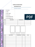 Form Pendaftaran lomba basket