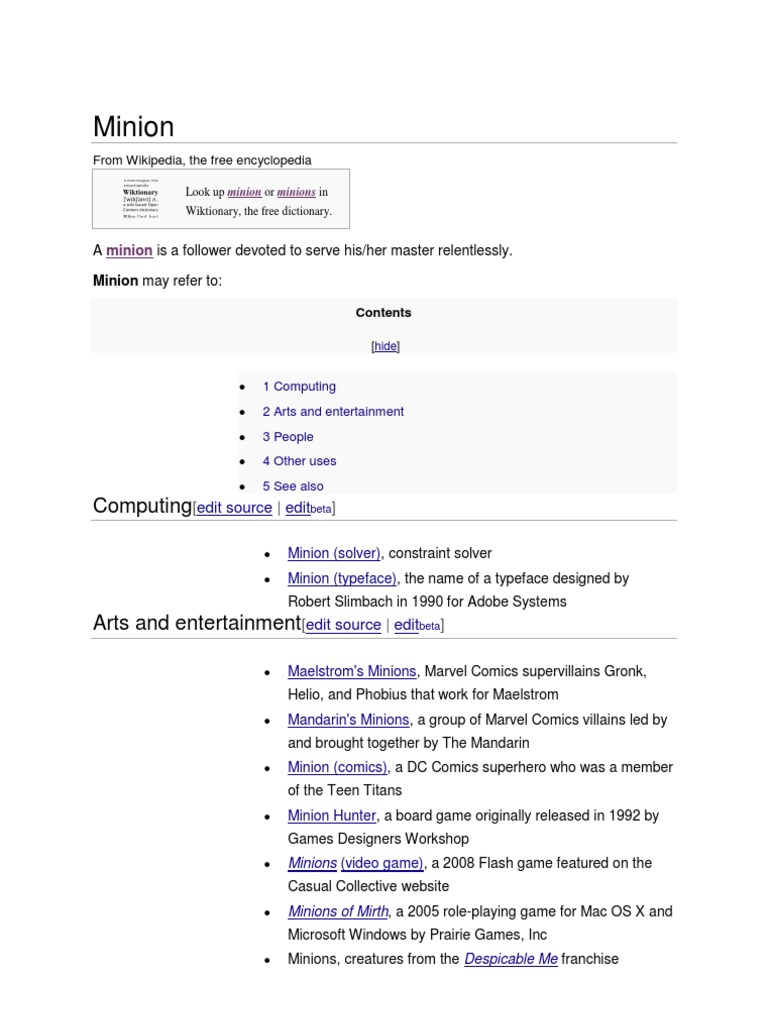Minion | Download Free PDF | Wikipedia | Software