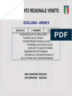 I calendari delle squadre veneziane dall'Eccellenza alla Seconda Categoria