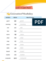 Conversation &vocabulary: Level 1-1 Unit1 Part1