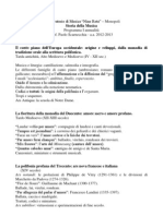 Programma Storia Della Musica I (v.o. 2012-2013)
