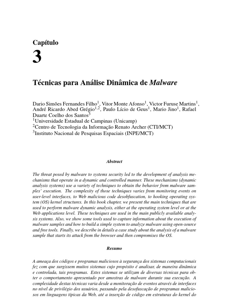 Técnicas para Análise Dinâmica de Malware PDF | PDF | Kernel (sistema ...