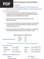 Dimensional Analysis