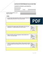 Contractor Evaluation Form