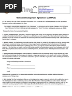Sample Website Development Agreement