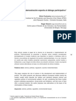 Funtowicz de La Demostracion Experta Al Dialogo Participativo