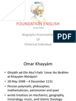 Foundation English: Biography Presentation of Historical Individual