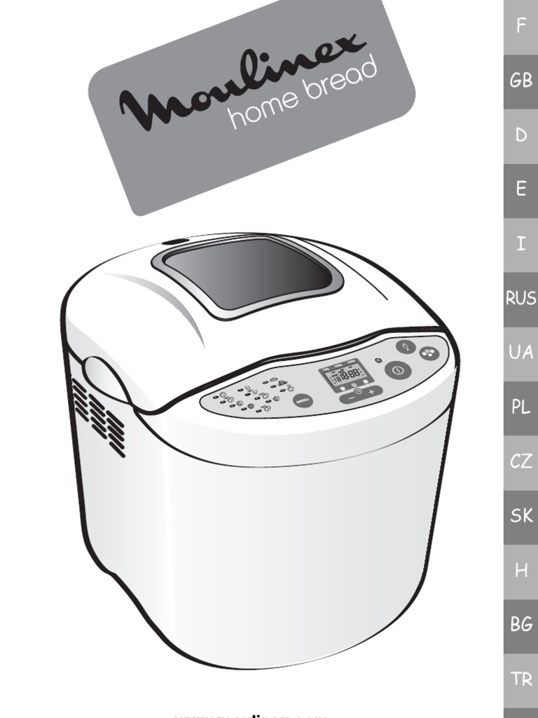 Notice Machine à Pain Home Bread Moulinex Mode D'emploi Machine À Pain Moulinex Home Bread | PDF | Pains | Pâtes