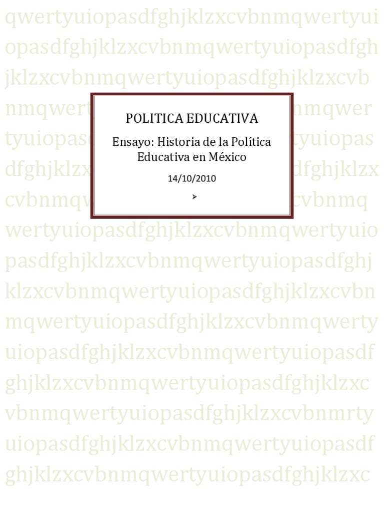Historia de la Política Educativa en México | PDF | México | Mesoamérica