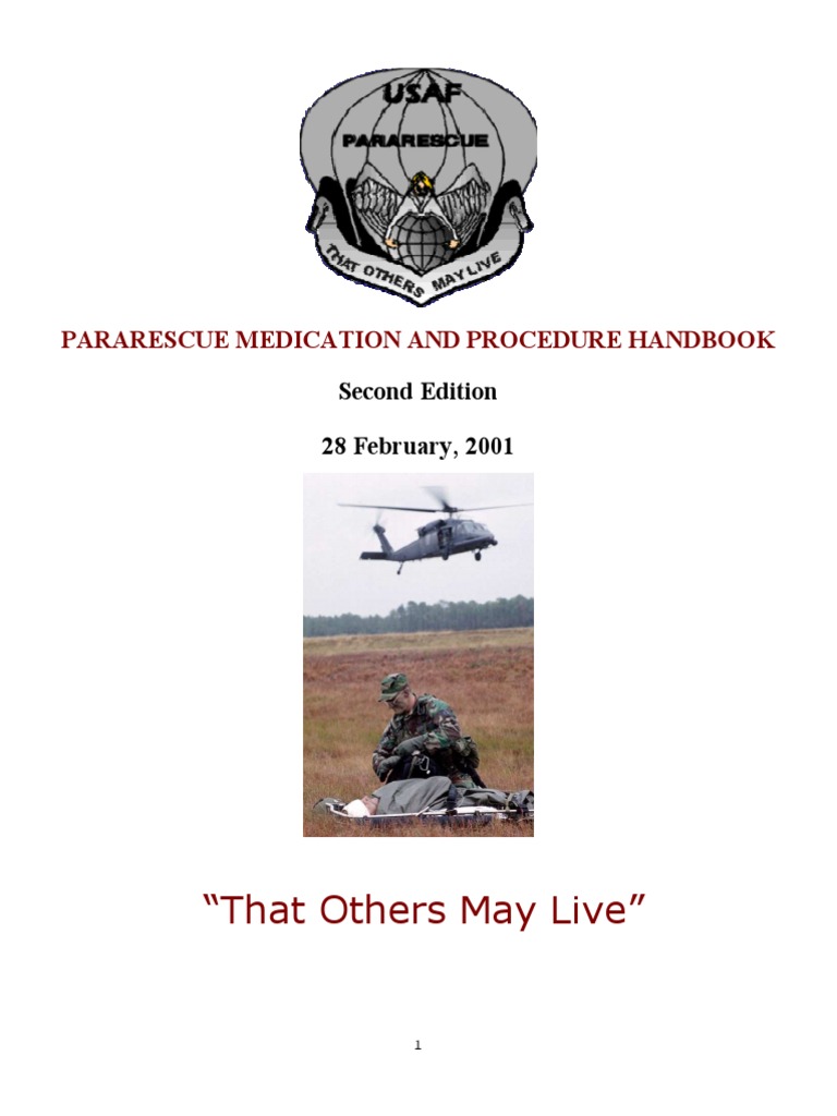 Pararescue Medication and Procedure Handbook-1 | PDF | Shock ...