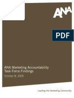 ANA Marketing Accountability Bench Marking Report 2005