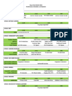 Performance Schedule As of 8-22-2013