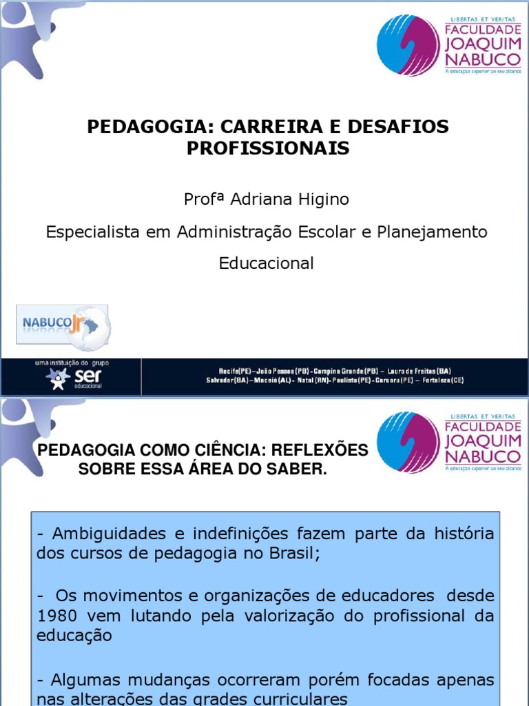 Pedagogia: Ciência e Desafios Profissionais | PDF | Pedagogia | Science