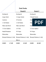 Labyrinth Lord Fast Packs - 8.5x5.5