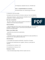 Economia Brasileira em Perspectiva - Dezembro de 2012 - Ministério Da Fazenda