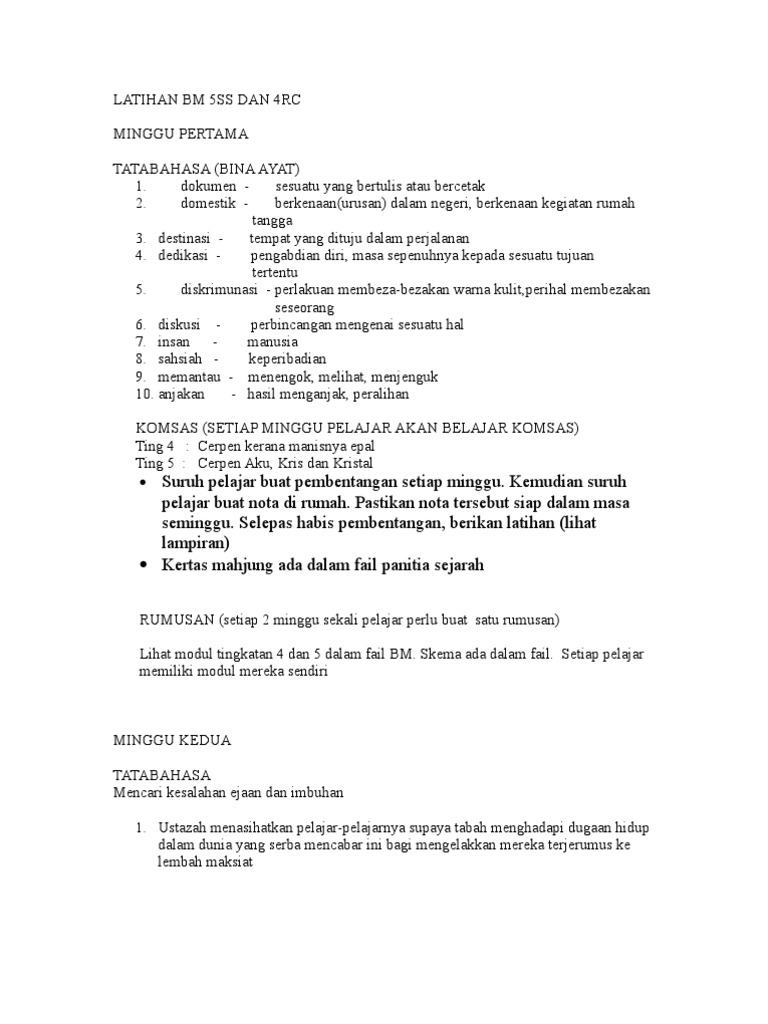 Latihan BM | PDF
