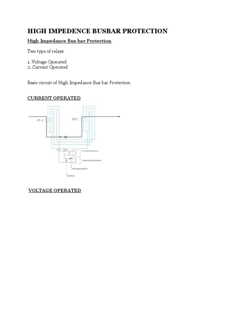 High Impedance Busbar Protection Guide | PDF | Science & Mathematics
