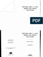 Reflexão sobre o culto moderno dos deuses fe(i)tiches - Bruno Latour