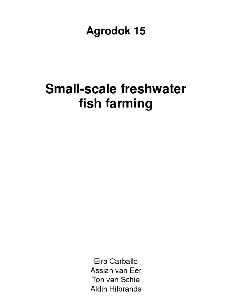 Snapshot of Small-Scale Fish Farming For Commercial Harvest