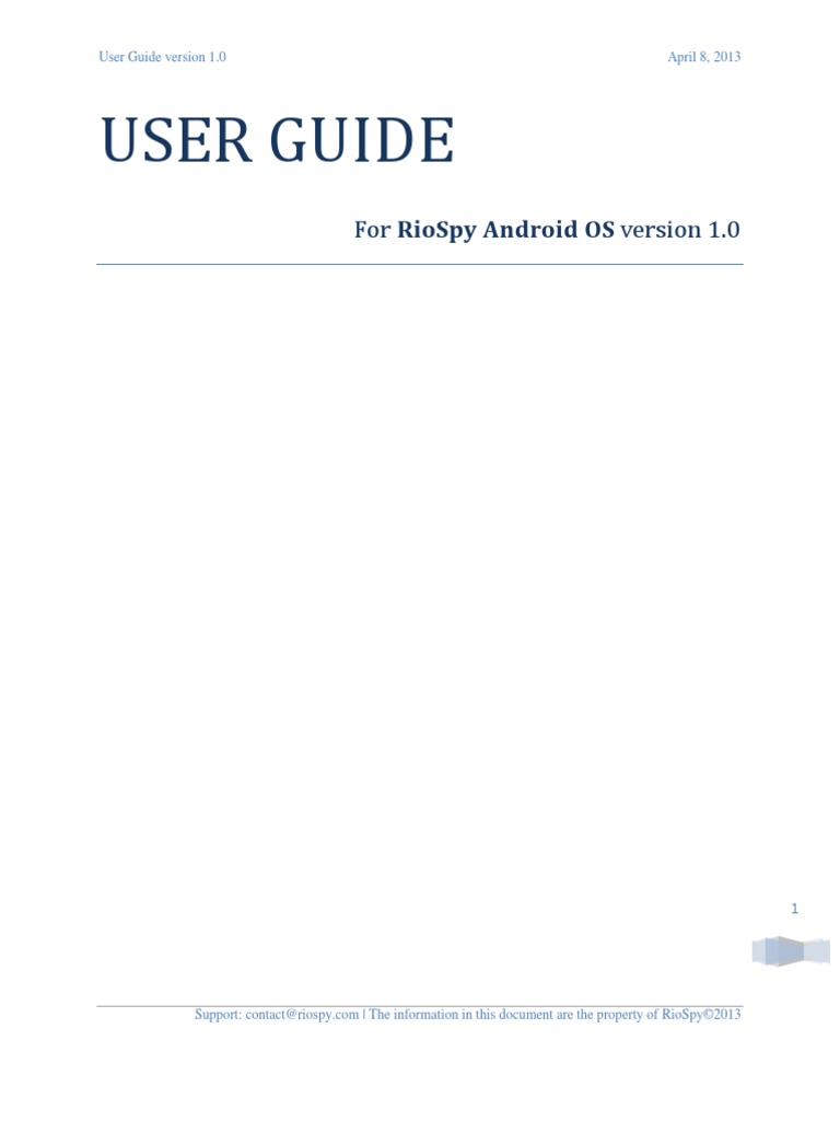 RioSpy UserGuide Android 1.0.en | PDF | Android (Operating System ...