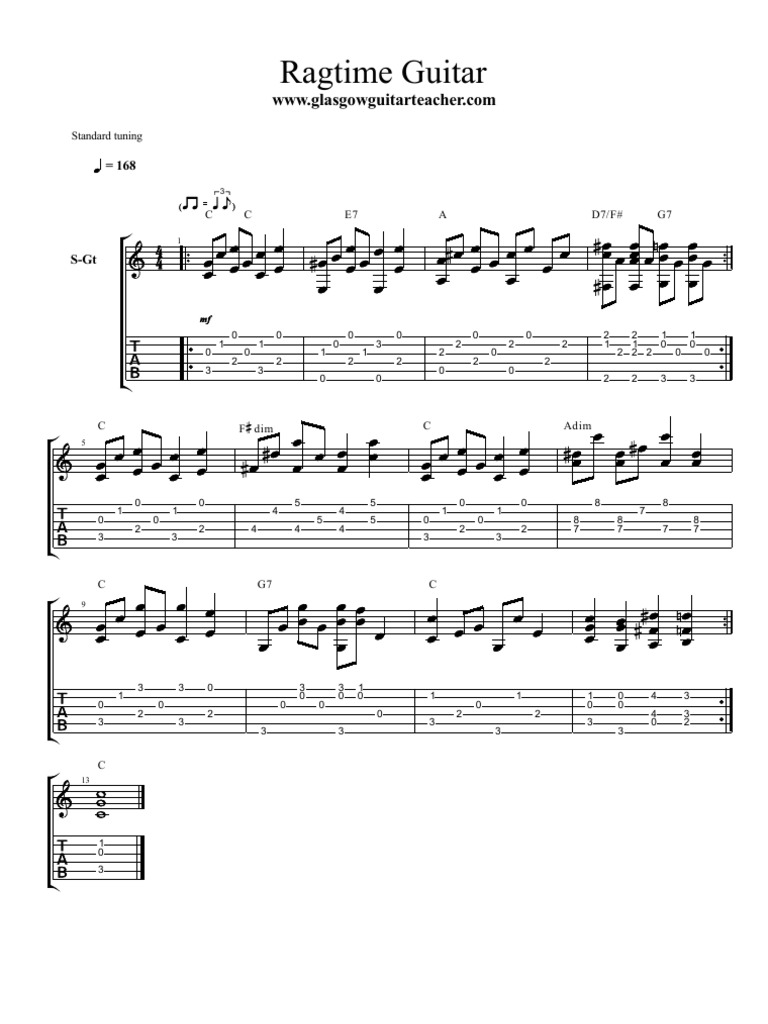 Ragtime Guitar PDF