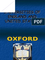 Universities of England and United States