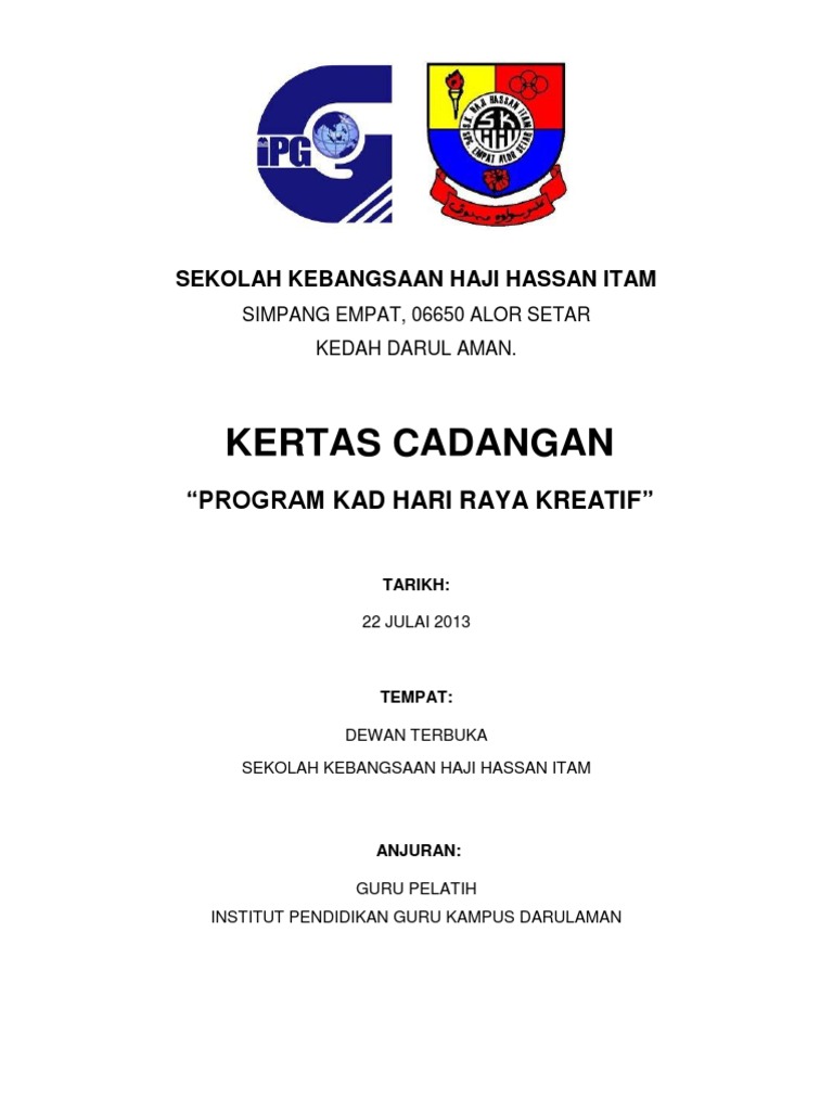 Kertas Kerja Program Kad Raya
