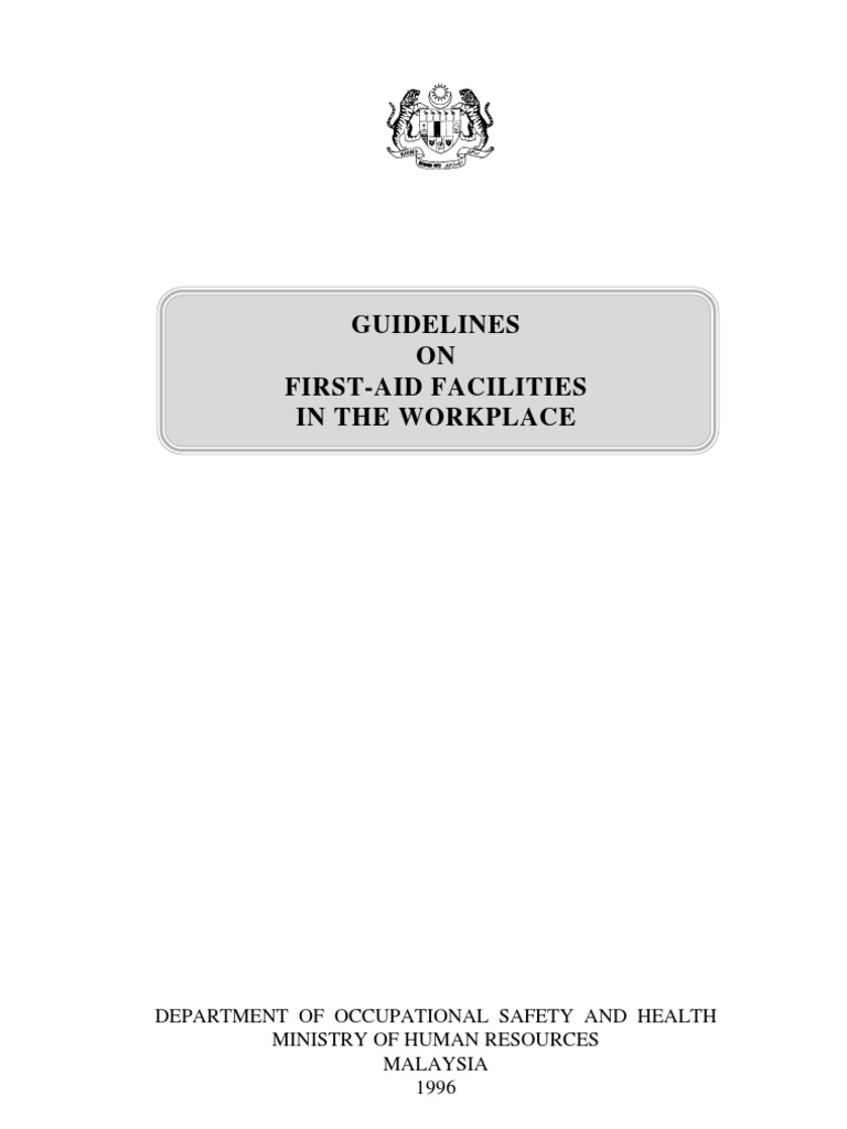 First-Aid Facilities Guidelines in Malaysia | PDF | First Aid ...