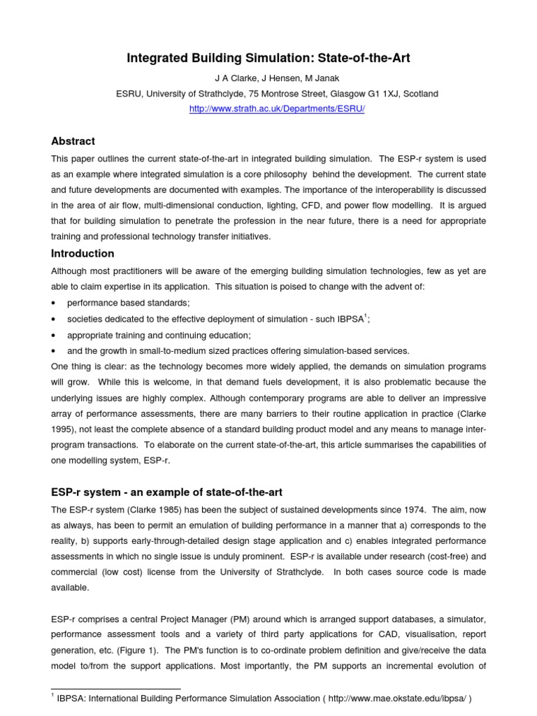 Integrated Building Simulation Overview | PDF | Simulation | Hvac