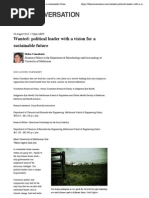 Wanted- political leader with a new vision for a sustainable future