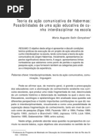 Teoria da ação comunicativa de Habermas - Maria Augusta