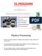 Manufacturing Rocesses - I - Unit III - Plastic Processing