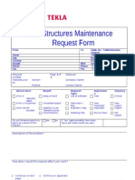 Teklastructures Maintenance Request Form