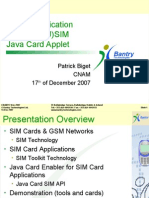 Mobile Application Based On (U) SIM Java Card Applet Patrick Biget