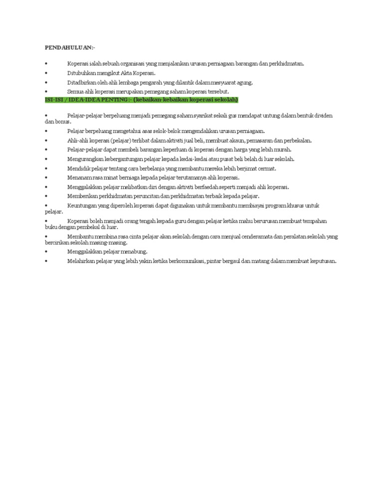 Kebaikan Koperasi Pdf