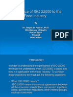 Significance of ISO 22000 To The Food Industry
