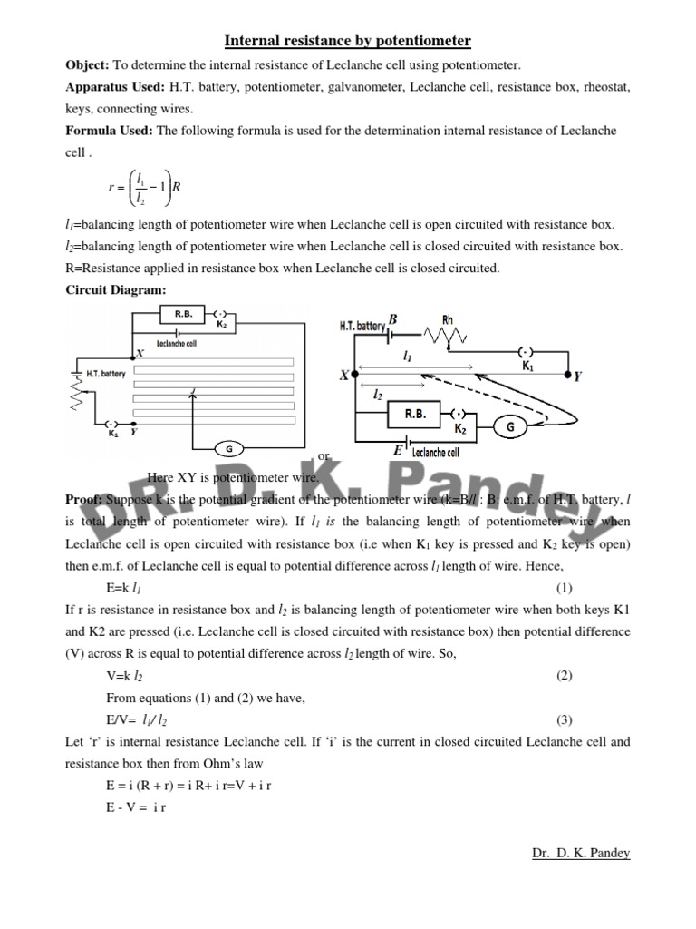 Potentiometer Practical | PDF | Electrical Engineering | Force